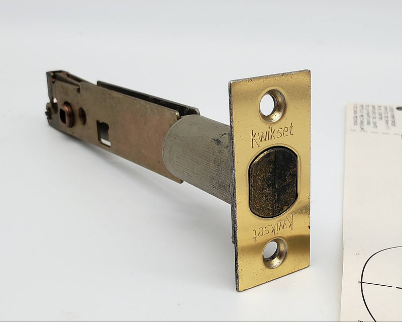 Vintage Kwikset 5in Backset Latch 1-3014 Bright Brass US 3 NOS NO BOX