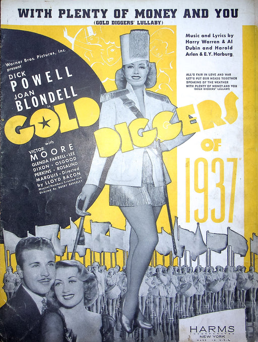 Vintage Sheet Music With Plenty Of Money And You Gold Diggers' Lullaby 1937 1