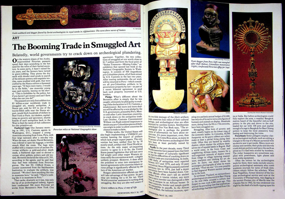 Newsweek Magazine May 30 1983 World Economic Summit Reagan Smuggled Art Treasure