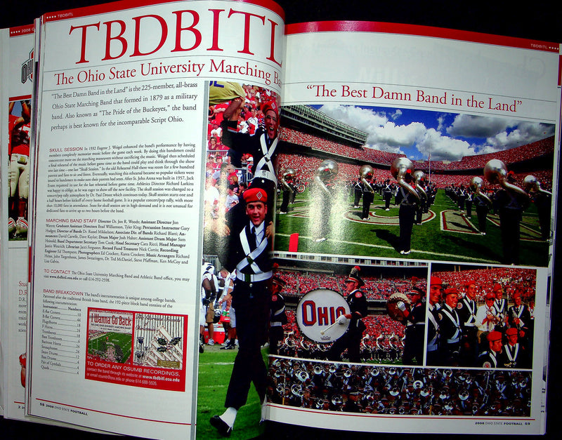 OSU Buckeye Football Program Sep 20 2008 Vs. Troy Trojans PLUS 2 Gameday Tickets