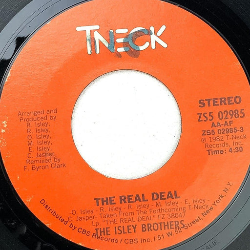 The Isley Brothers The Real Deal + Instrumental 45 RPM 7" Single T-Neck 1982 1