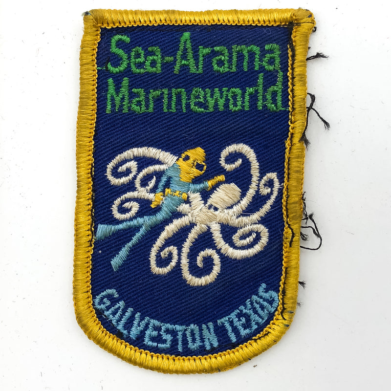 Vintage Sea Arama Marinworld Patch Galveston Texas Souvenir Embroidered