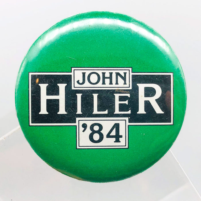 John Hiler 1984 Political Button 1.5" Pinback Campaign US Congress Vintage 3