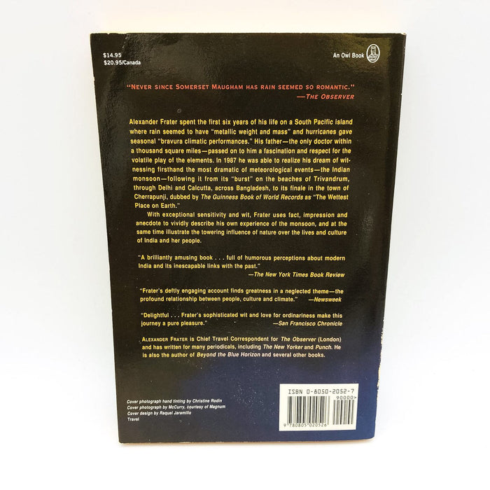 Chasing The Monsoon Paperback Alexander Frater 1992 India Personal Narrative 2
