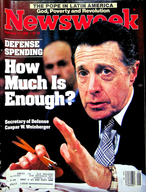 Newsweek Magazine February 11 1985 Reagan Defense Budget MX Missile Pope John 2 1