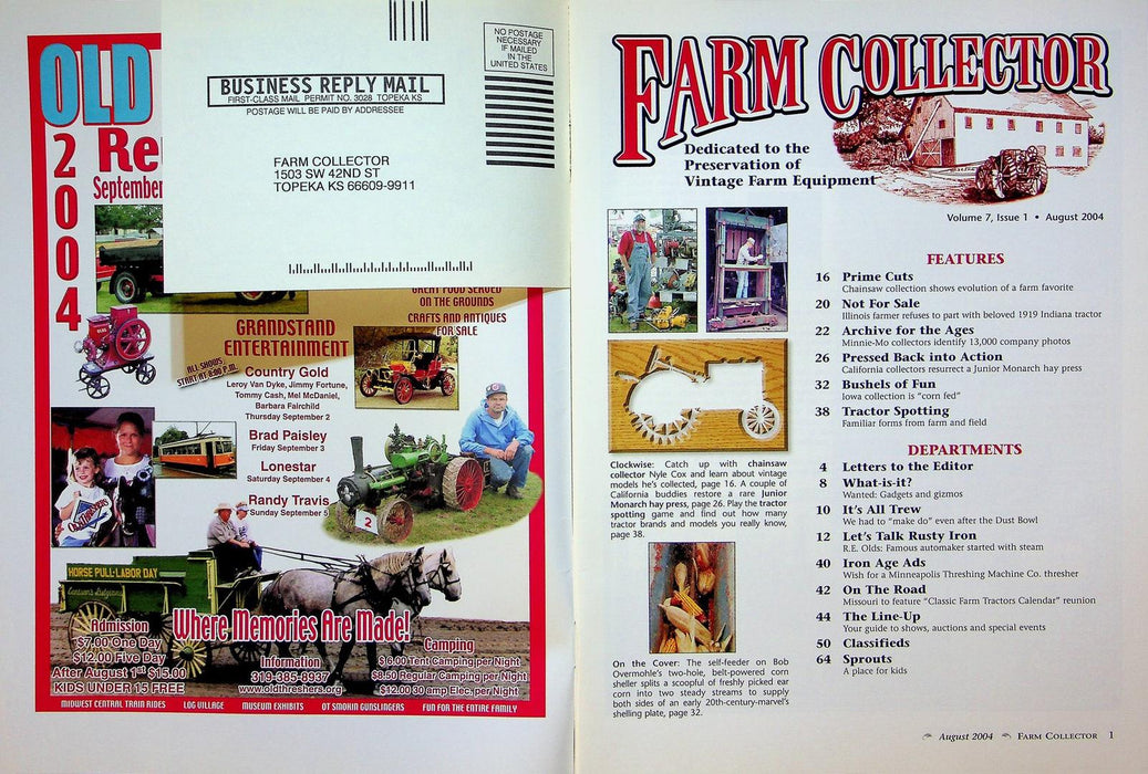 Farm Collector Magazine August 2004 Vol 7 # 1 Calfornia Hay Press Bales