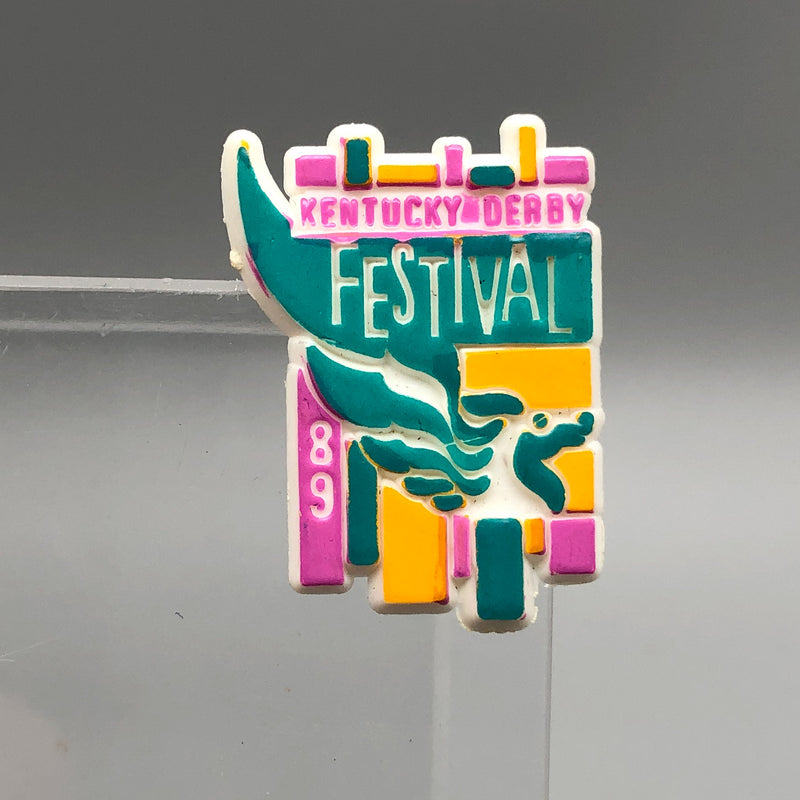 Vintage Kentucky Derby Festival Lapel Pin 1989 Louisville Horse Racing Wings
