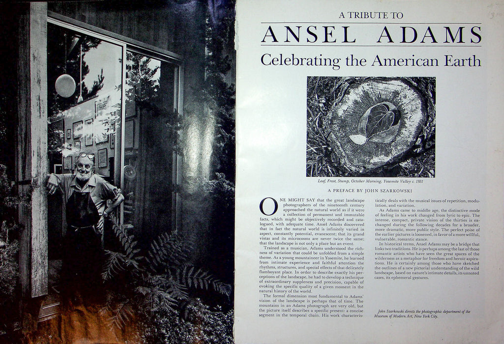 Ansel Adams Tribute Brochure Celebrating The American Earth Wilderness Society 4