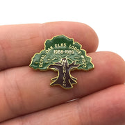 Elk's Lodged Lapel Pin Royal Oaks 1523 Michagin State Tree 1981 Vintage 2