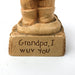 Paula Figurine Little Boy Holding Sleed Grandpa I Wuv You W:665 Wood Gift Statue 3