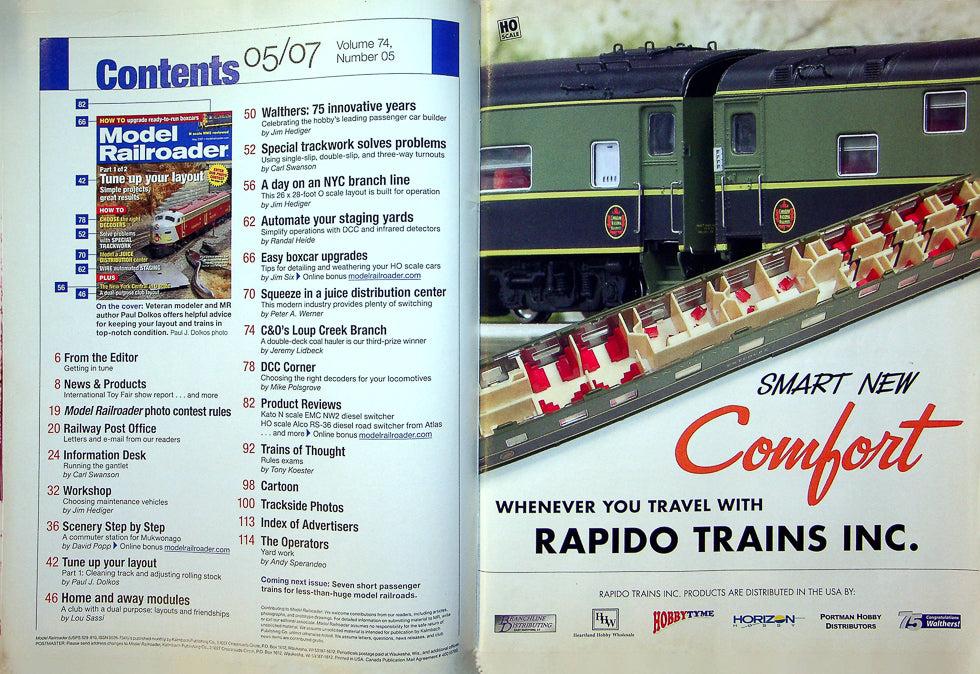 Model Railroader Magazine May 2007 Vol 74 No 5 Tune Up Your Layout