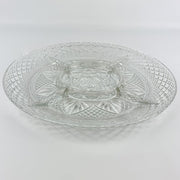 Vintage Luminarc Cristal D'Arques-Durand Divided Glass Relish Dish 10" 3
