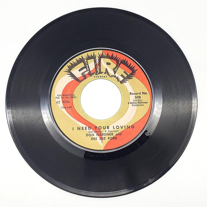 Don Gardner I Need Your Loving / Tell Me 45 RPM Single Record Fire Records 1962 1