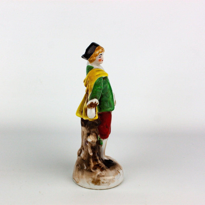 Occupied Japan Colonial Victorian Man w/ Cape & Instrument 6 Inches 4