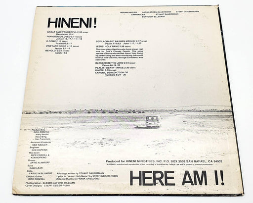 The Liberated Wailing Wall Hineni! 33 RPM LP Record Jews For Jesus 1973 H-1001 2
