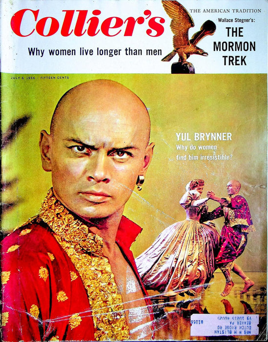 Collier's Magazine July 5 1956 Yul Brynner The King and I Movie Star Mormon Trek