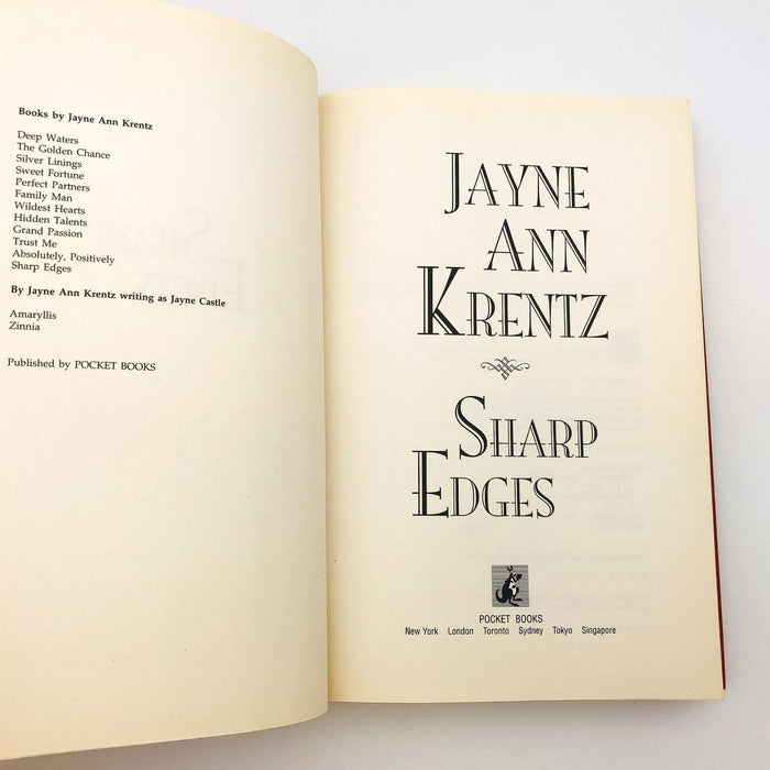 Sharp Edges Hardcover Jayne Ann Krentz 1998 Art Collection Mystery Death 1st Ed 7