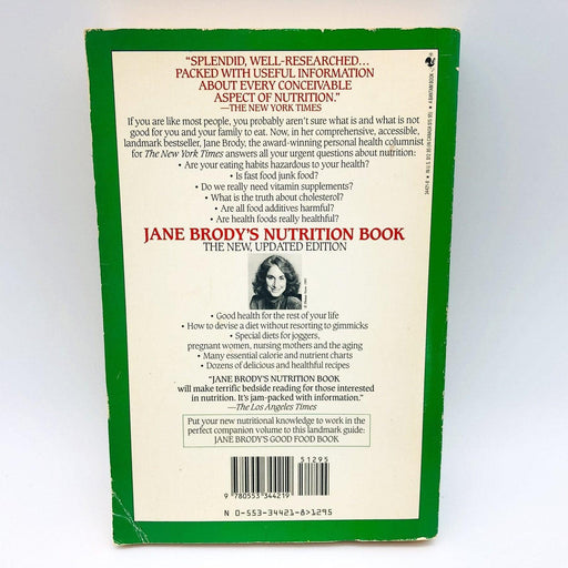 Jane Brodys Nutrition Book Paperback Jane Brody 1987 Nutrition Diet Updated Ed 2