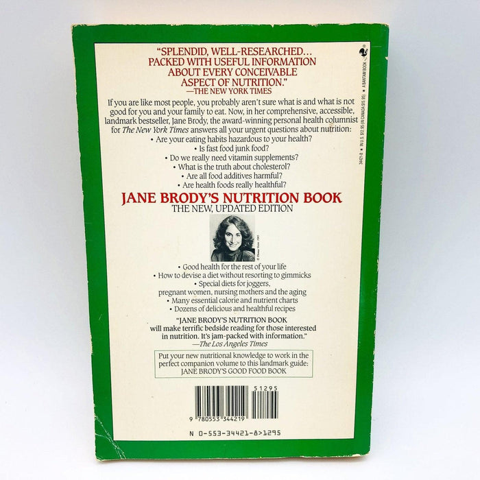 Jane Brodys Nutrition Book Paperback Jane Brody 1987 Nutrition Diet Updated Ed 2