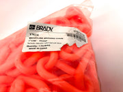 Plastic Safety Warning Chain Barrier Orange 100ft Polyethylene 2" Brady Y70238 5