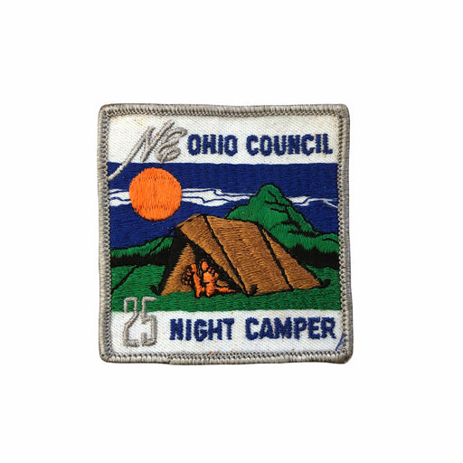 Boy Scouts of America Northeast Ohio NE Council Patch 25 Night Camper BSA Sew On 1