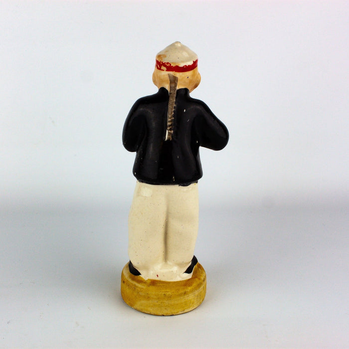 Occupied Japan Asian Oriental Man in Hat Gesturing w/ Hands 6.5 Inches 3