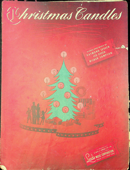 Vintage Christmas Candles Sheet Music Raymond Leveen Leo Breen Wilbur Sampson 1