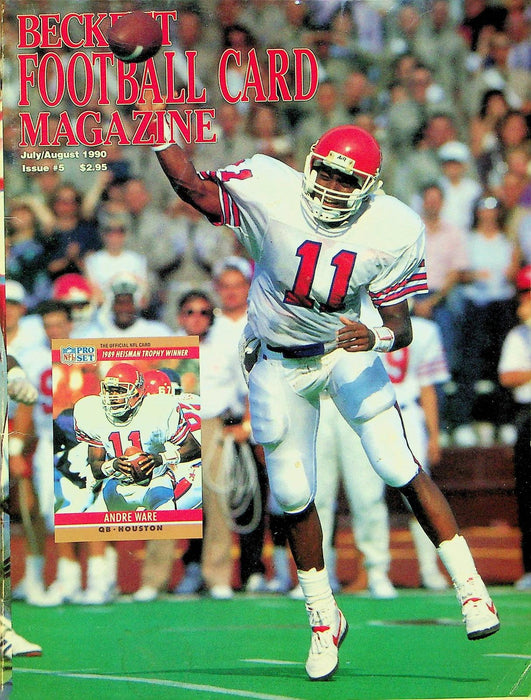 Beckett Football Magazine July 1990 # 5 Andre Ware Heisman Lawrence Taylor 1