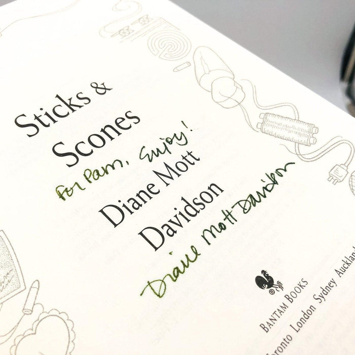 Sticks And Scones Hardcover Diane Mott Davidson 2001 Women Caterers Crime Signed 8