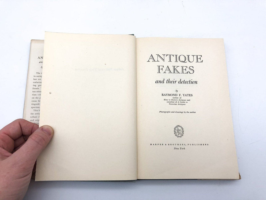 Antique Fakes and Their Detection Raymond F. Yates 1950 Harper Bro First Edition 7