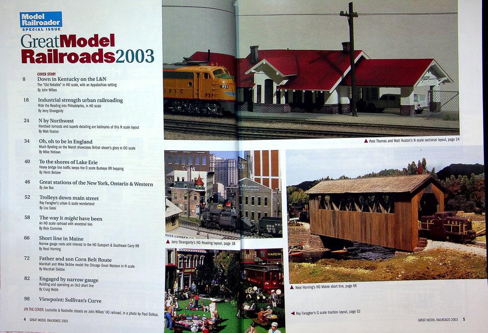 Model Railroader Magazine February 28 2003 No 10 Layouts in H,N,O, and G Scales