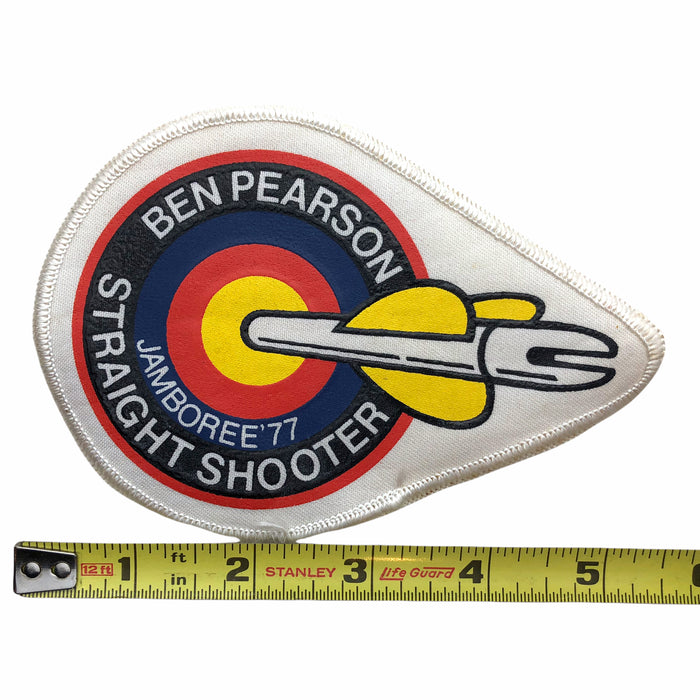 Boy Scouts of America BSA Ben Pearson Jamboree Patch 1977 Straight Shooter Arrow 4