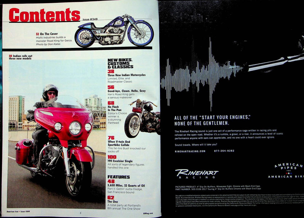 American Iron Motorcycle Magazine May # 349 2017 Radical Slammed Road King