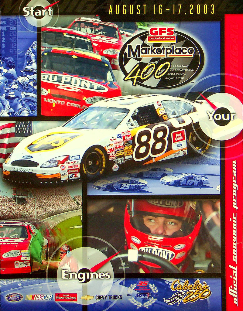 Nascar Official Program GFS Marketplace 400 Series August 16-17 2003 Michigan