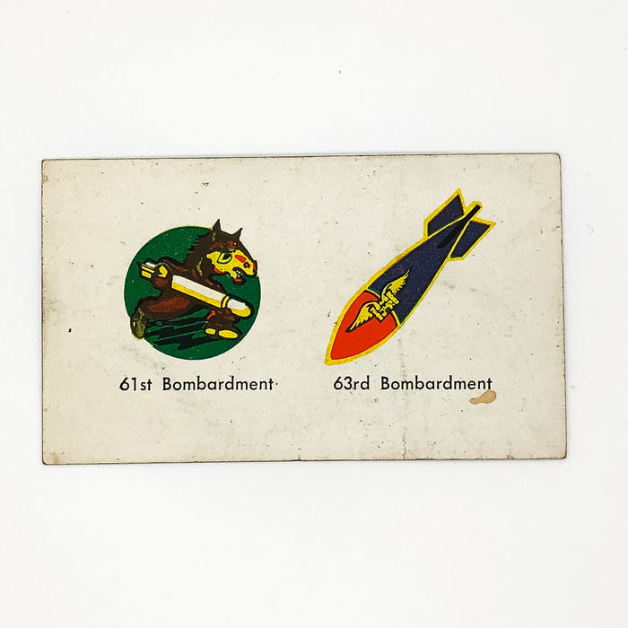 WW2 Aiplane Card Lockheed Ventura Bomber 61st and 63rd Bombardment Emblem 5