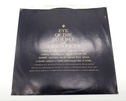 John Fogerty Eye Of The Zombie 45 RPM Single Record Warner Bros 1986 928 657-7 2