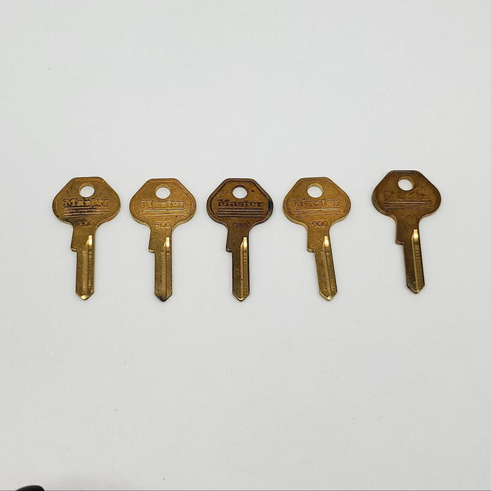 5x Master Lock No 900 Key Blanks for Padlocks (K900) Brass Vintage NOS