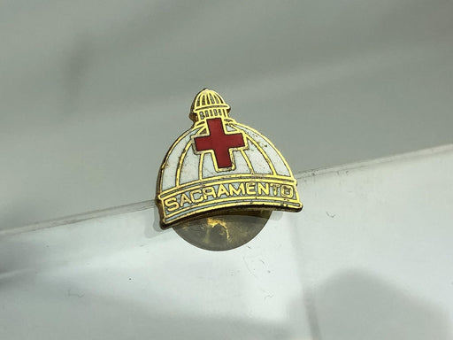 Vintage American Red Cross Lapel Pin Sacramento California State Capitol Dome 2