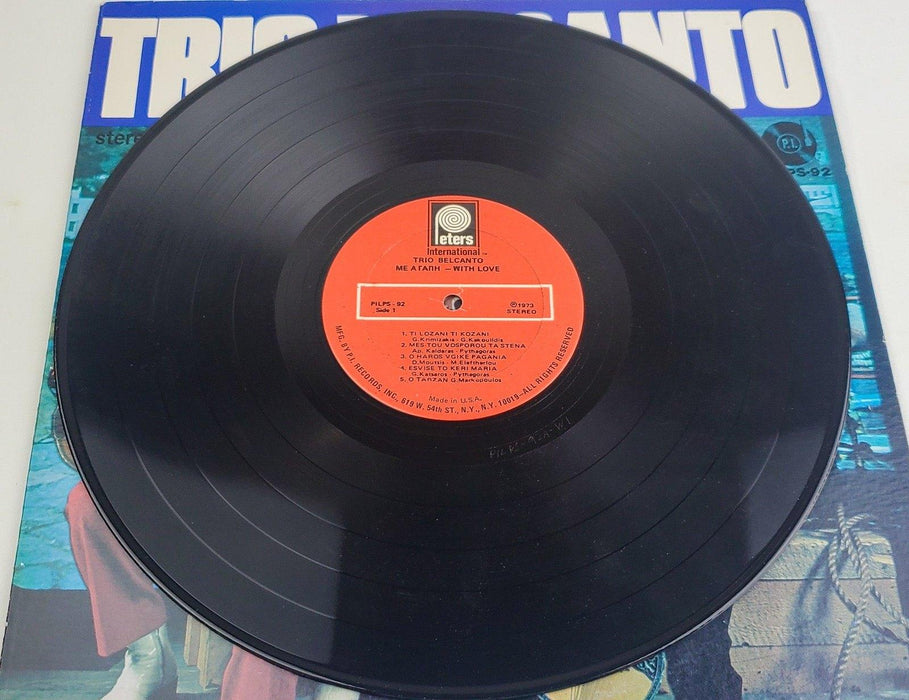 Trio Belcanto With Love Me Agápi 33 RPM LP Record P.I Records 1973 PI-LPS-92 5