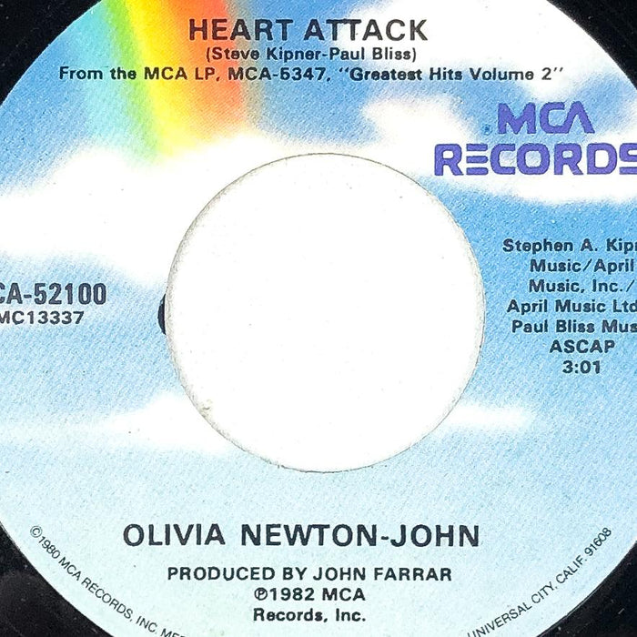 Olivia Newton-John 45 RPM Record Heart Attack / Stranger's Touch MCA 1981 1