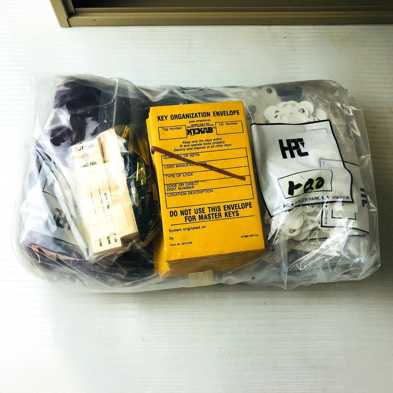 HPC Security Cabinet KEKAB-T100 Barrel Locking Two Tags 100 Key New Old Stock 10