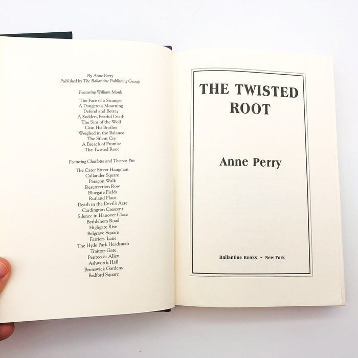 The Twisted Root Hardcover Anne Perry 1999 England Victorian Age 1st Edition 8