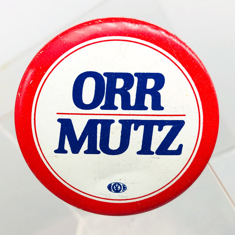 Orr Mutz Political Button 1.5" Indiana Governor Campaign Robert Bob Vintage 2