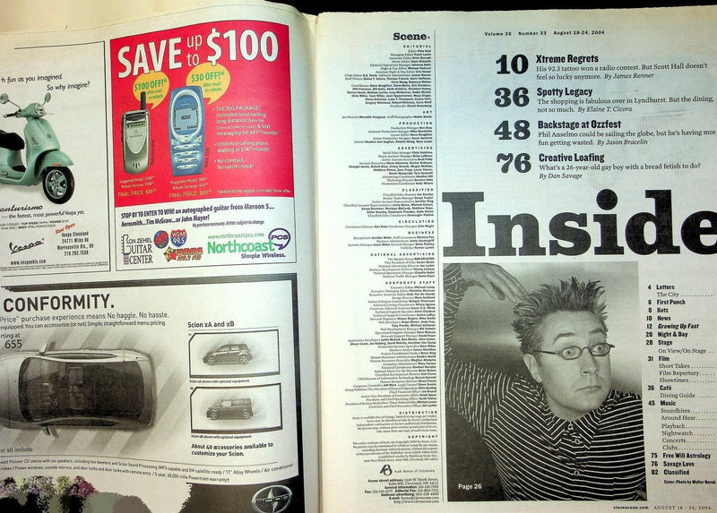 Cleveland Scene Magazine August 2004 No 33 Superjoint Ritual Phil Anselmo Chat 2