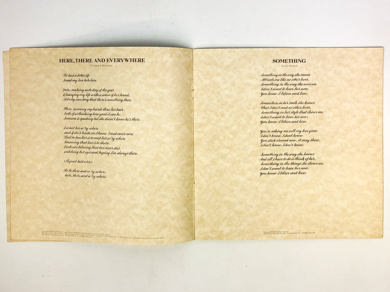 The Beatles Lyric Booklet Paper Insert to Love Songs LP 1977 27 Pages NEAR MINT