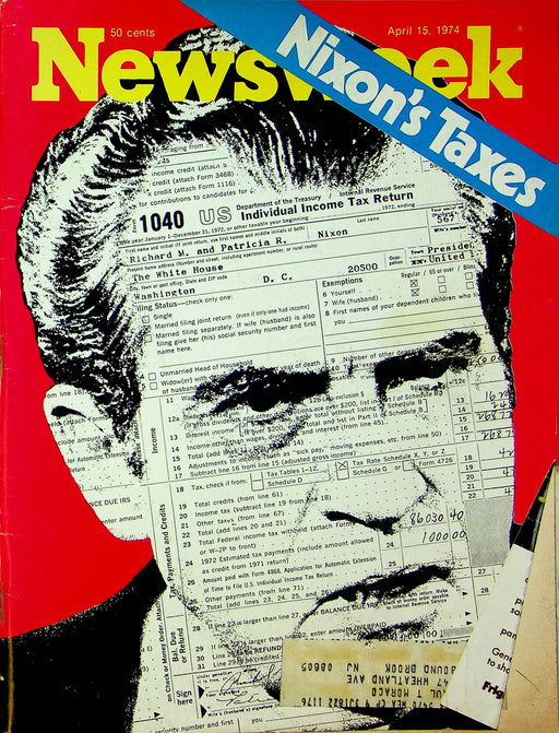 Newsweek Magazine Apr 15 1974 Richard Nixons Taxes Revealed Killer Tornado 1