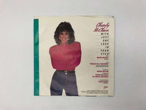 Charly McClain Just One Look in Your Eyes Record 45 Single 34-05398 Epic 1985 2