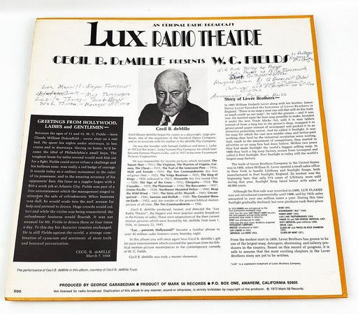 W.C. Fields Lux Radio Theatre Presents Poppy Record 33 RPM LP 595 Mark 56 1973 2