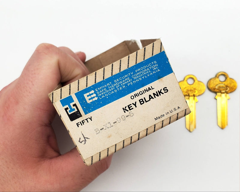 5x Corbin B XI-99-5 Key Blanks Brass 5 Pin USA Made NOS Light Tarnish 4