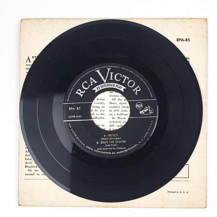 Artie Shaw Frenesi Record 45 RPM EP EPA 85 RCA 1953 w/ Sleeve 4